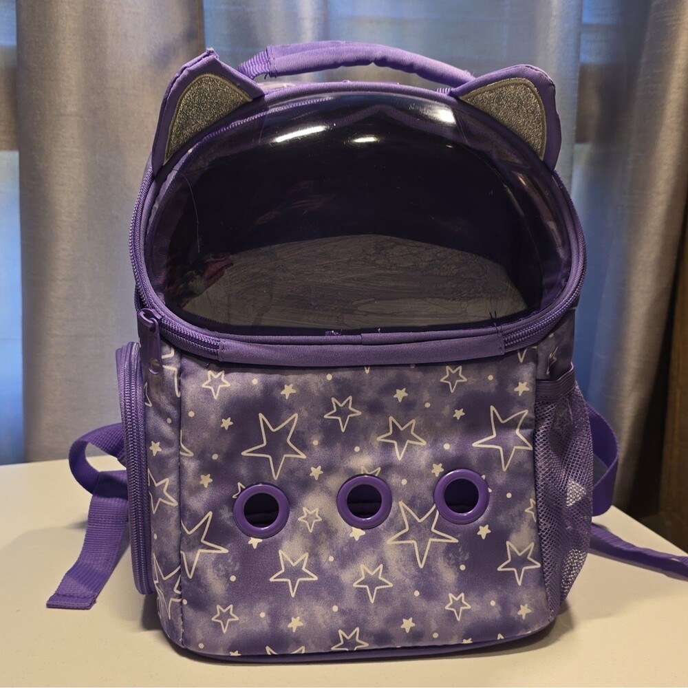 Member's Mark Bubble Pet Backpack Carrier S Purple Star, Mesh Vent